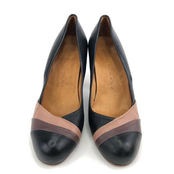 Chie Mihara Black Leather Pumps EUR 37.5 - Picture 4 of 10